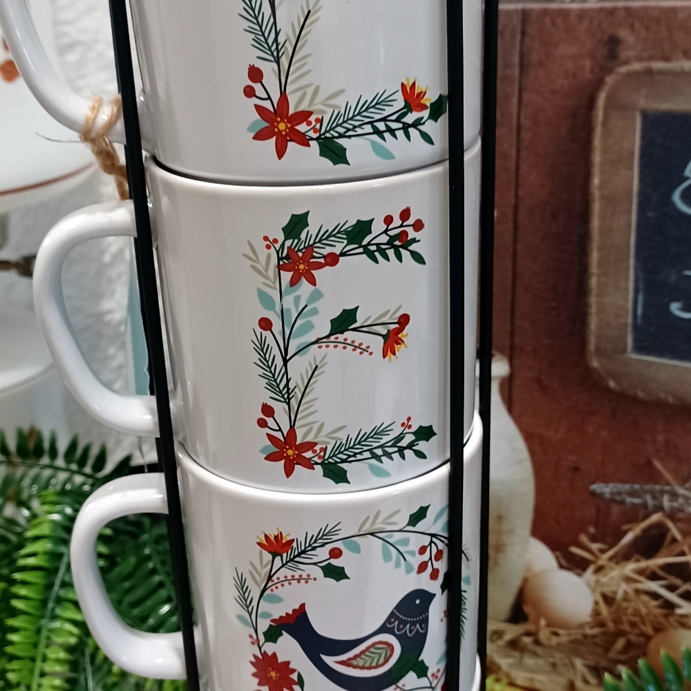 Seasonal Stacking Cups With Metal Rack - Picture 6 of 7